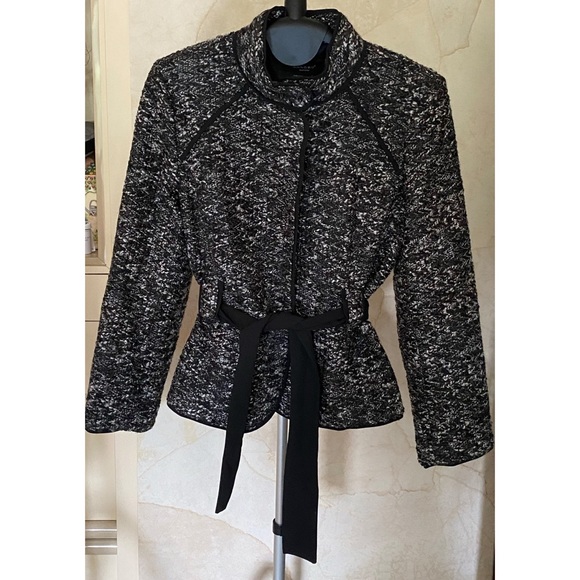 Sandro Belted Tweed Jacket - L - Picture 2 of 11